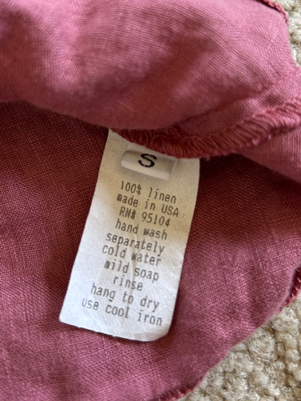 Relaxed Boho Tunic Top in Dusty Rose - Picture 6 of 6